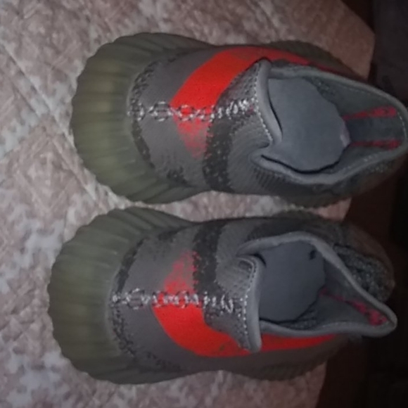 Yeezy\'s sply-350 grey and orange